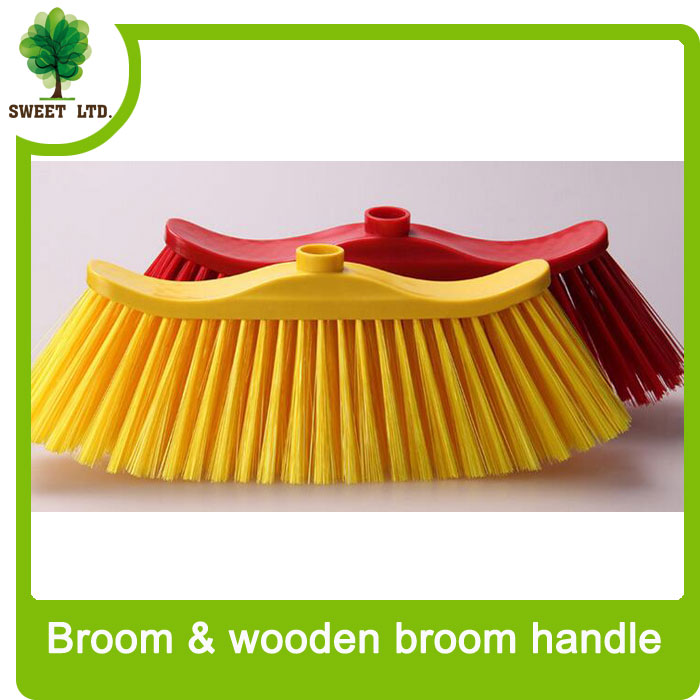 Wooden handle with plastic Broom for cleaning tools