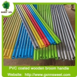 Solid Color 2.2x120cm PVC coated wooden broom stick with Italian thread for ESCOBA broom brush mop