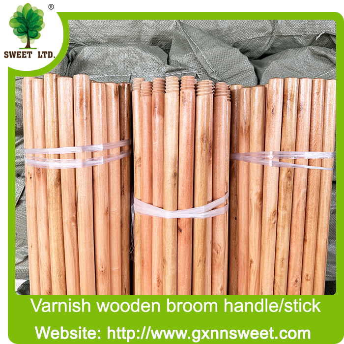 Factory Brooms Stick Wholesale Wooden Broom Handle Varnished Wooden Broom Stick