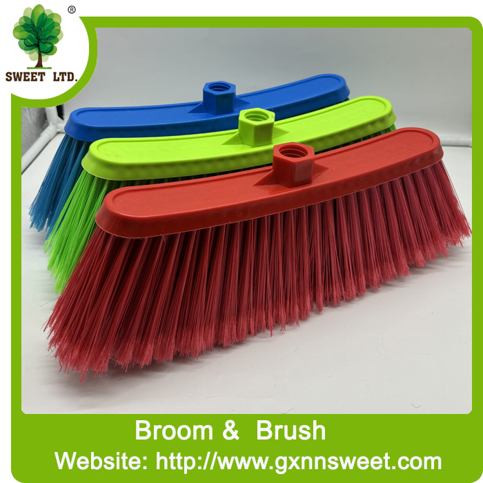 Household Items Plastic Bristle Broom Brush for Outdoor House Cleaning Escobas